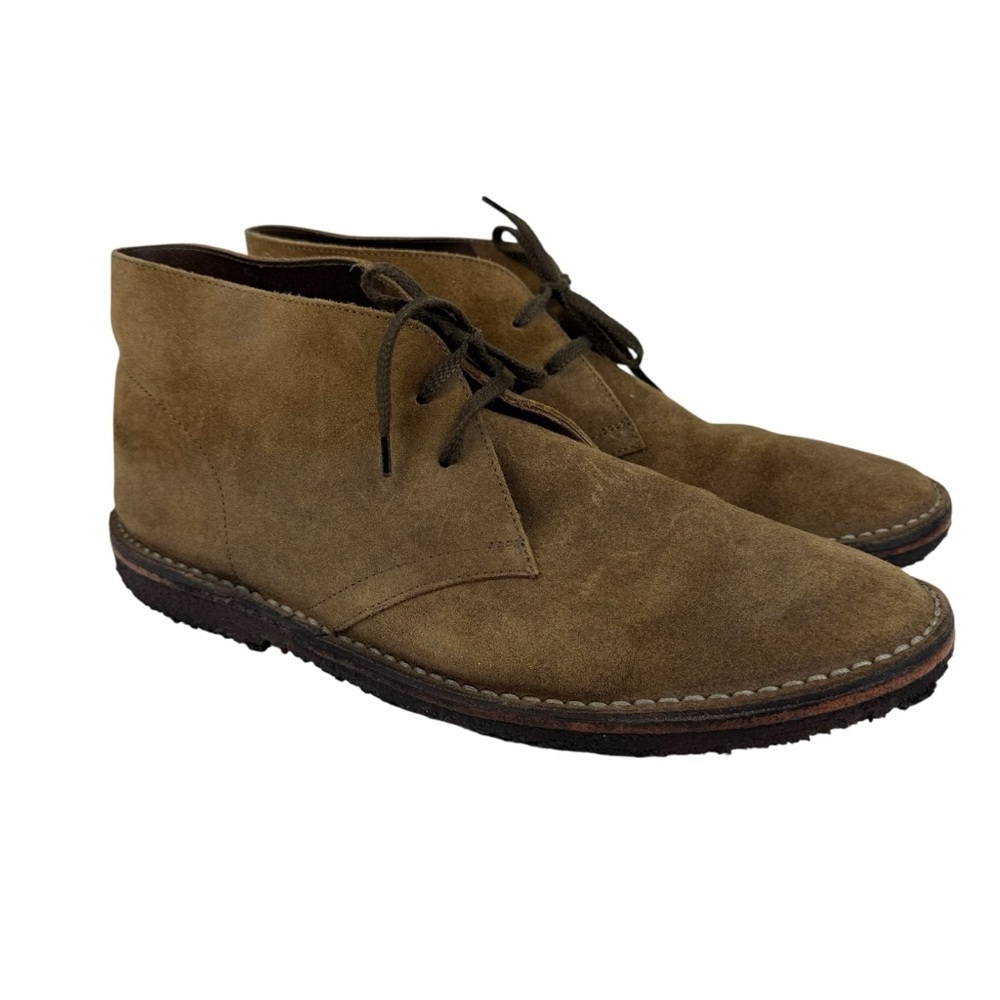 NIB J. Crew Waxed Leather Macalister Chukka Boot Estate Brown Sz 12
